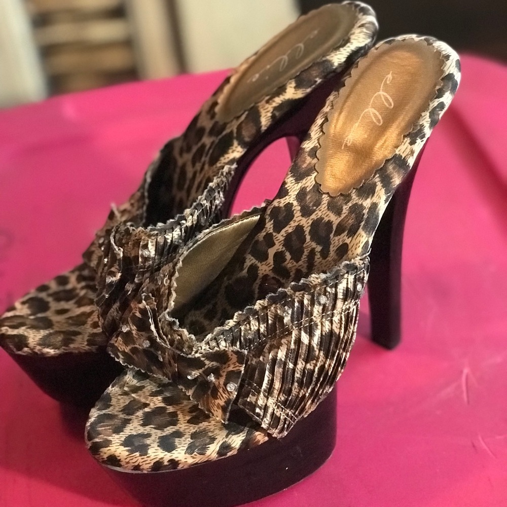 Leopard Platform Heels by Ellie